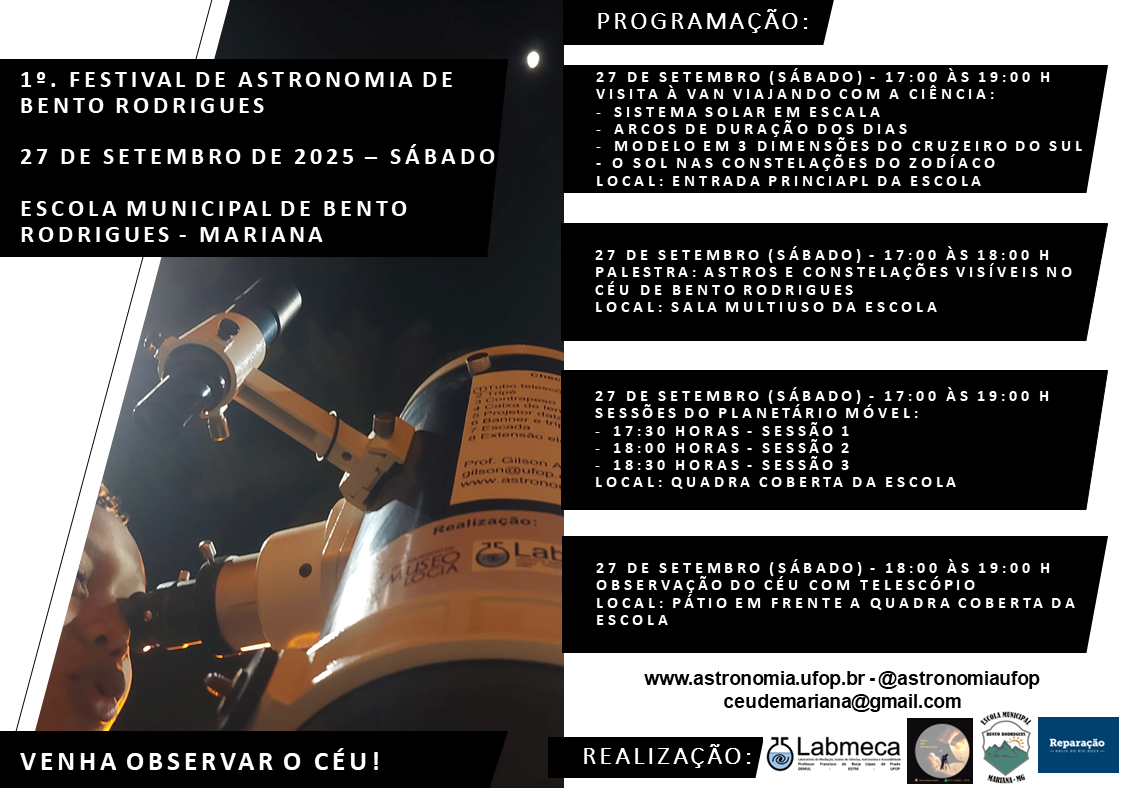 Cartaz Festival Astronômico de Bento Rodrigues-2025